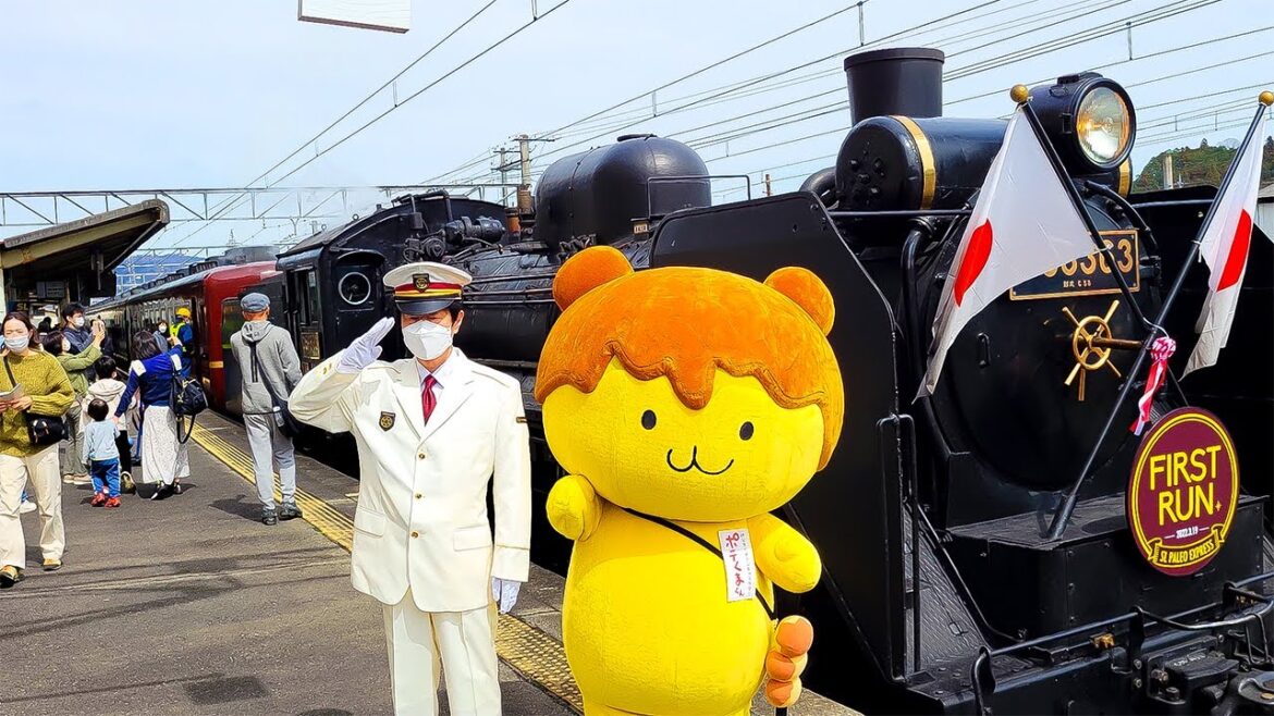 Riding Japan’s Steam Locomotive with Local Mascot | Chichibu Railway SL Paleo Express FIRST RUN Riding Japan's Steam Locomotive with Local Mascot | Chichibu Railway SL Paleo Express FIRST RUN
