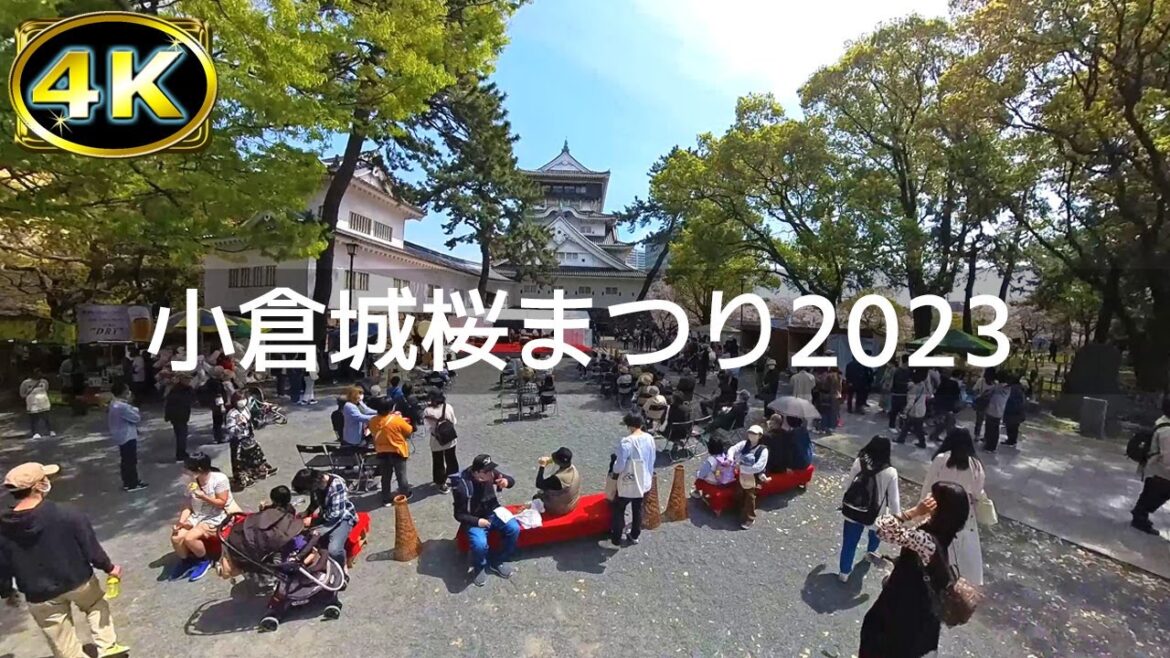 【2023年4月】小倉城桜まつり2023に行ってみた【4K】