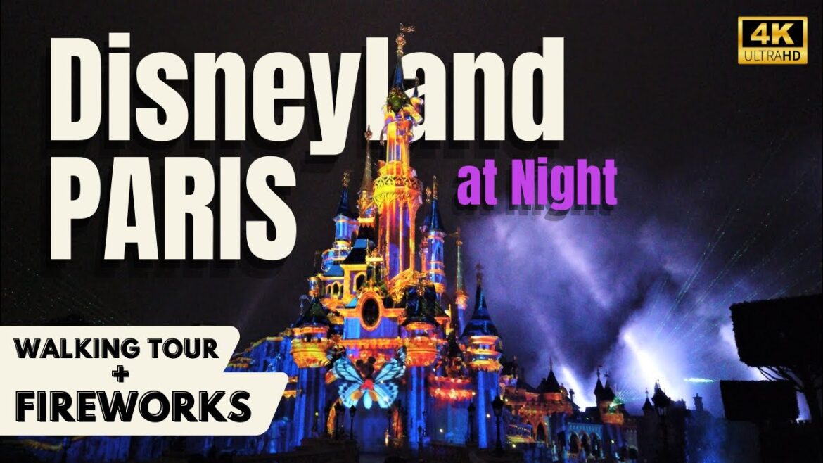 [PART 1] 2023 Disneyland Paris FIREWORKS closing, NIGHT walking tour and inside of the shops!!