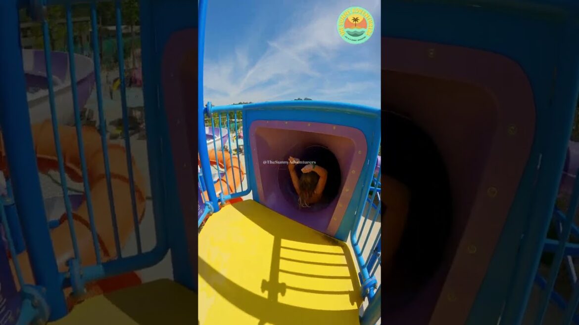 She got wrecked on the kids slide! 🤣