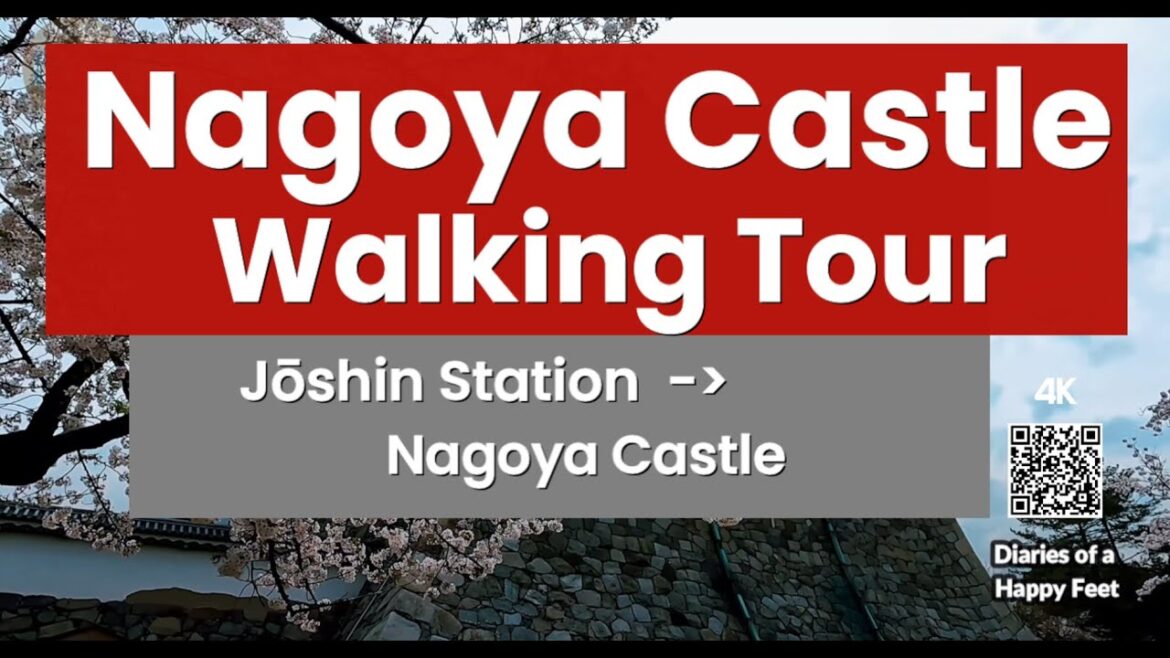 Diaries of a Happy Feet :🚶‍♂️ Jōshin Station 🚉 to Nagoya Castle 名古屋城 Walk Tour Nagoya Japan 🇯🇵🗾 [4K]