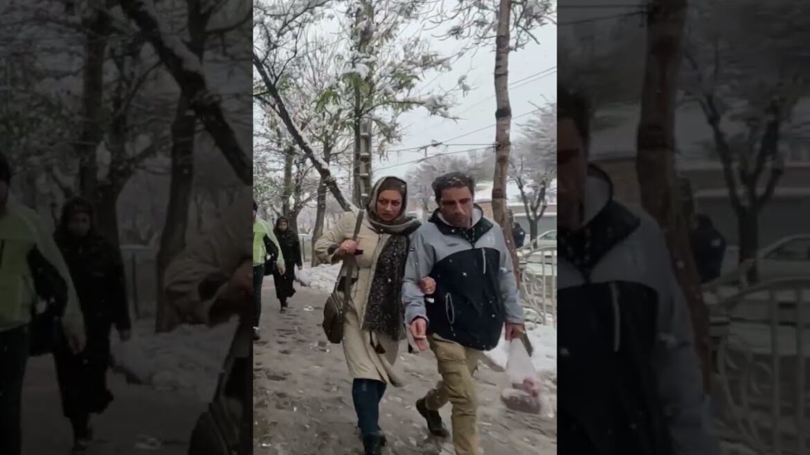 walking snowfall iran #shorts