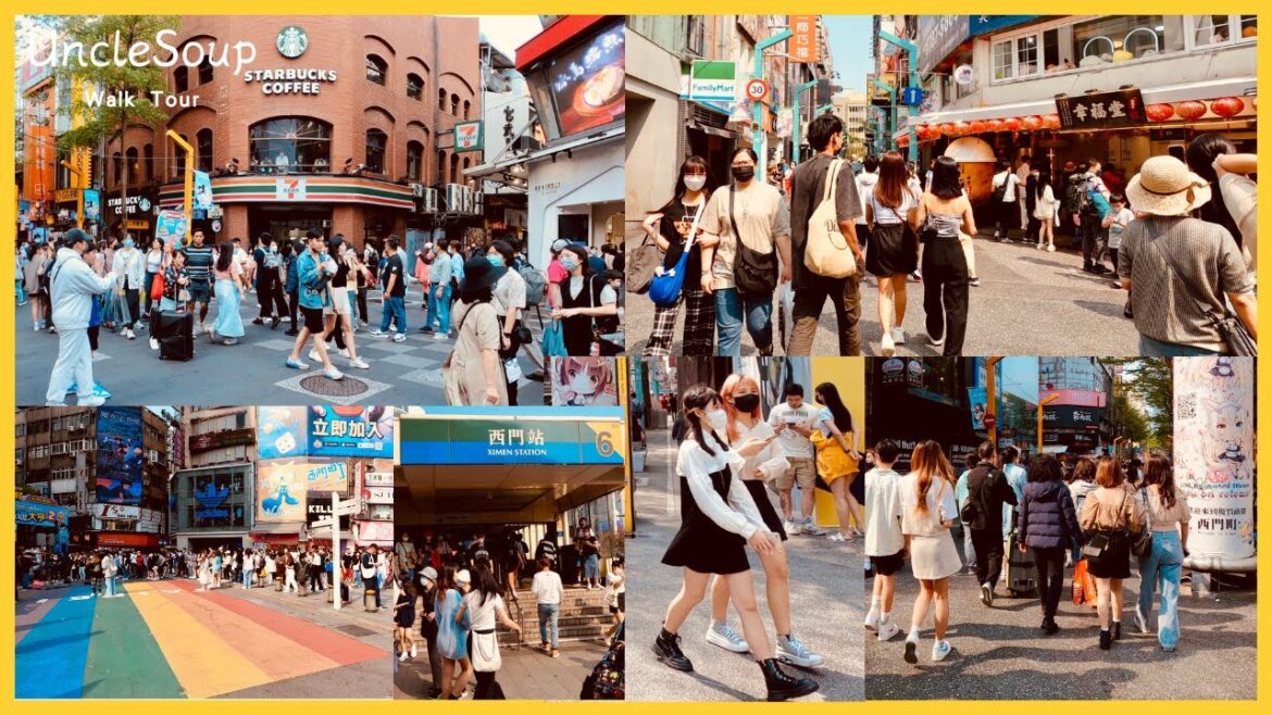 Walking and Shopping Around Ximending Pedestrian Area：Youth fashion、Local Snacks、Taiwanese Souvenirs