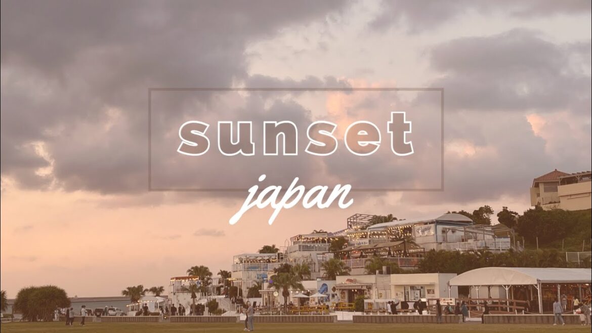 오키나와 우미카지테라스의 노을 ウミカジテラス Sunset at Umikaji Terrace Okinawa