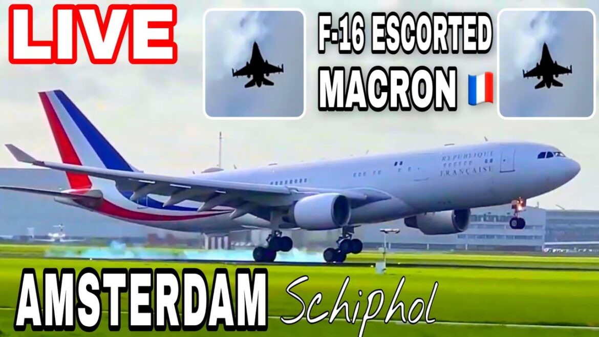 π΄ F-16 Escorted President Macron | Amsterdam Schiphol Airport Planespotting βοΈ Live HD π΄ F-16 Escorted President Macron | Amsterdam Schiphol Airport Planespotting βοΈ Live HD