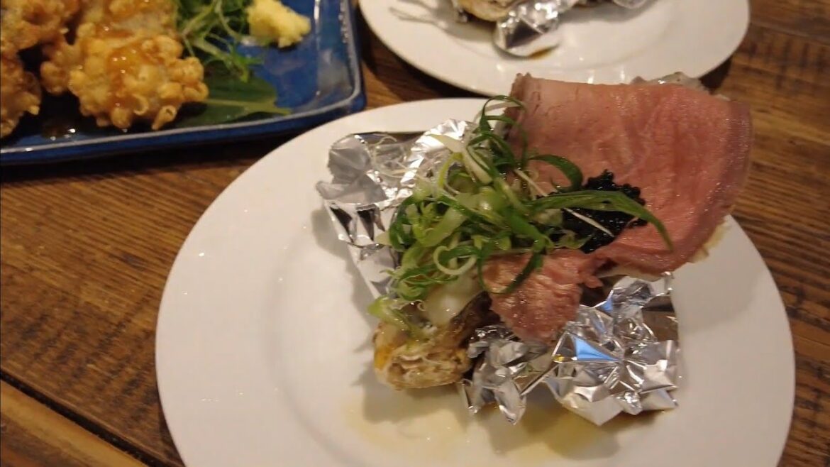 Super Fresh Hiroshima Raw Oyster with Caviar and Beef. Oyster Tempura and Katsu | EAT | JAPAN