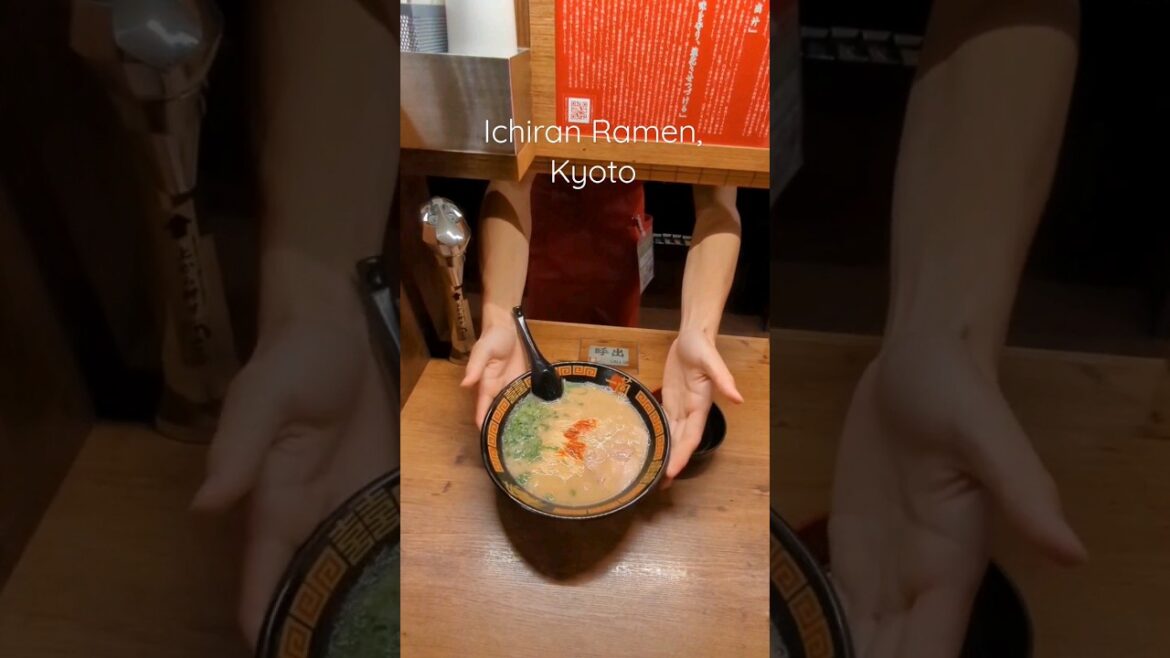 Solo Ramen Booth in Kyoto, Japan #travel #shorts