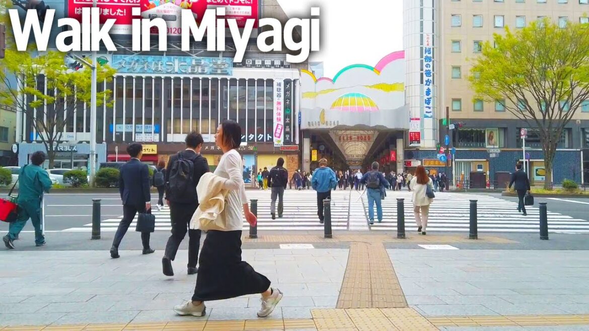 Miyagi - Morning walk from Kokubuncho to Sendai Station (Apr. 2023)