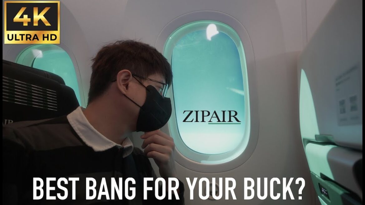 My First Trip to Japan! ZIPAIR Economy flight from LAX to Narita [4K]