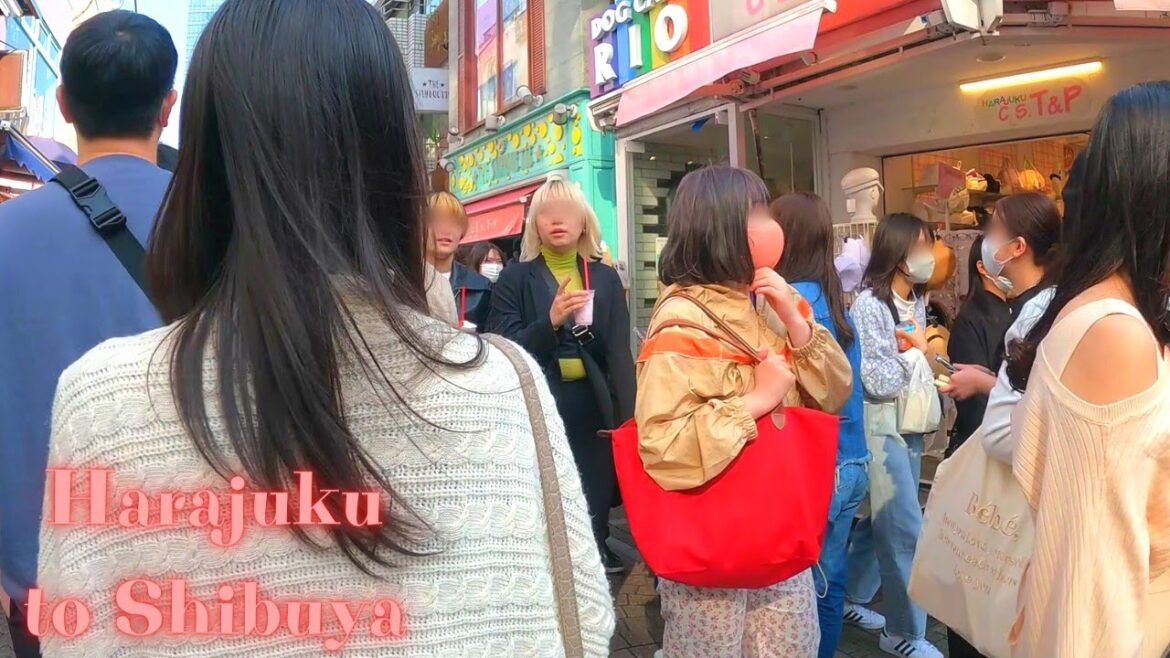 Harajuku to Shibuya Tokyo, in Japan walking tour 15【4K】4.2023