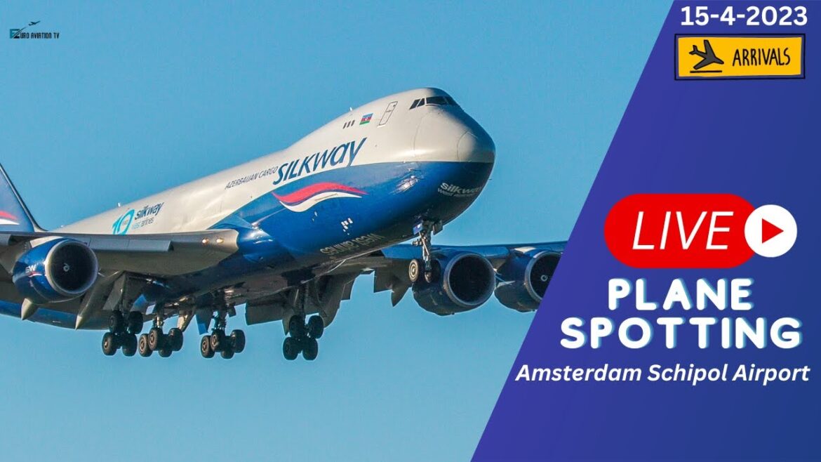 🔴 LIVE Plane Spotting WINDY OVERHEAD Arrivals From Amsterdam Schiphol Airport