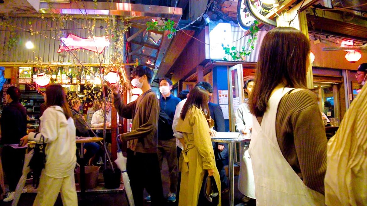 Kichijoji in Tokyo🐶🍻George in the rain♪💖4K ASMR non-stop 1 hour 02 minutes