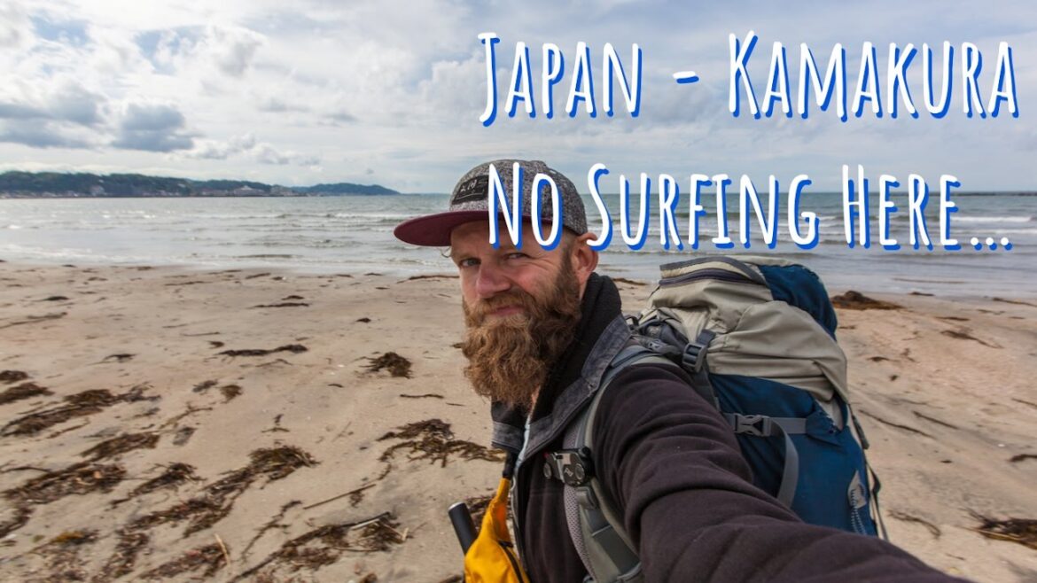 Sleeping near Cemetery, Surfing prices, no waves for surfing in Kamakura Japan | Follow Mike.