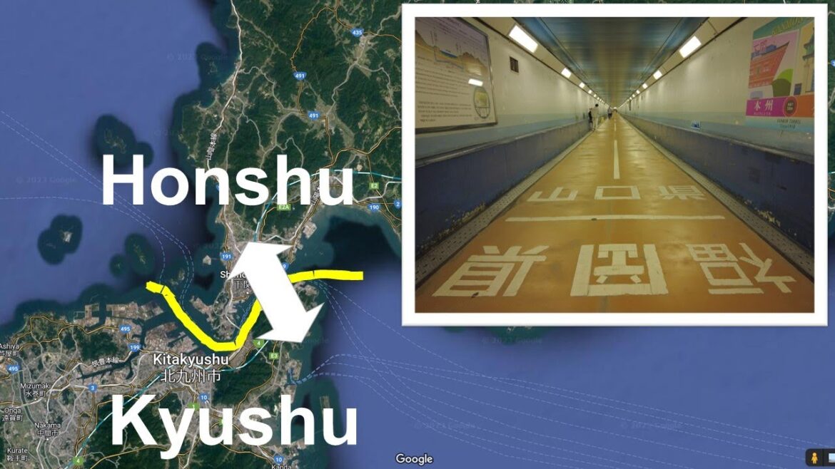 【九州から本州への謎の地下トンネル】関門海峡のトンネル人道　徒歩で福岡から山口へ