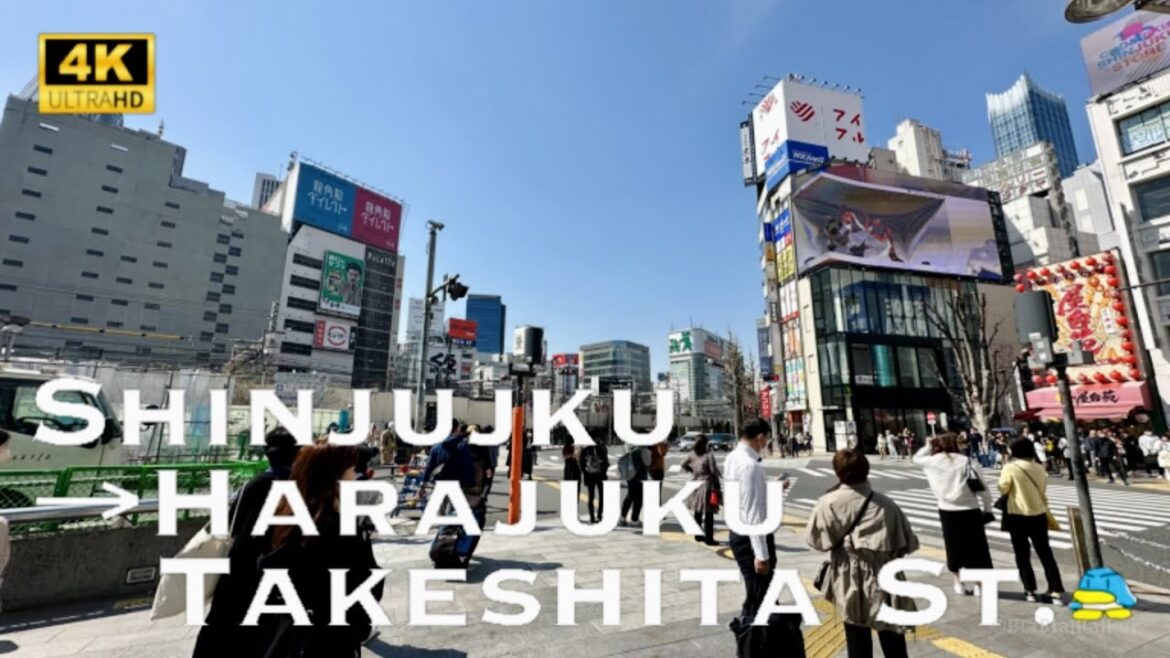 [4K] SHINJUKU→TAKESHITA Street, Harajuku 💛 Non Stop Walking Tour / 新宿から原宿竹下通り  散歩