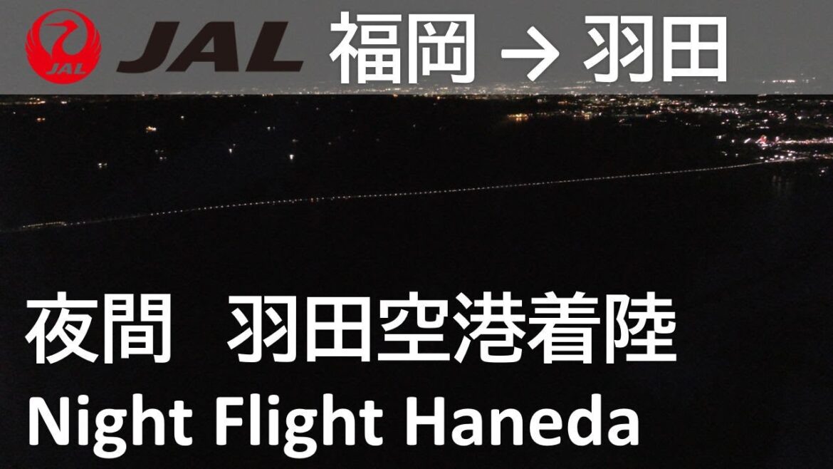 【羽田空港夜間着陸】JAL324便、福岡空港→羽田空港 Night Flight Haneda 【羽田空港夜間着陸】JAL324便、福岡空港→羽田空港 Night Flight Haneda