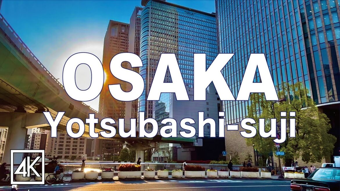 夕暮れ時の大阪四つ橋筋散歩 [4K] Walking Osaka Yotsubashi-suji in the sunset