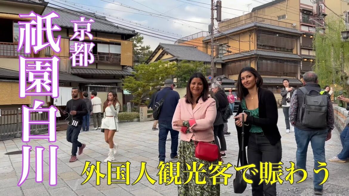 2023年4月11日 【外国人観光客で賑わう京都を歩く】桜🌸が咲いている祇園白川 【4K】Walk in Gion Shirakawa,Kyoto
