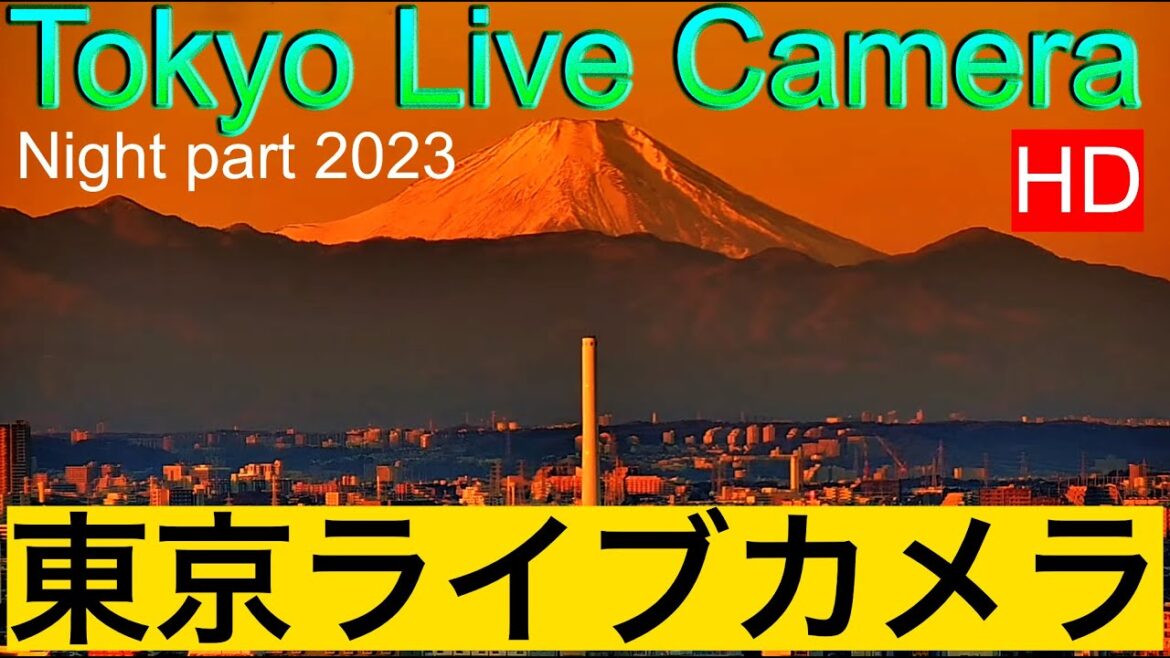 桜、流星！紅富士TOKYO LIVE CAMERA, night view. The world's No. 1 city to live in.,東京ライブカメラMeteors shower