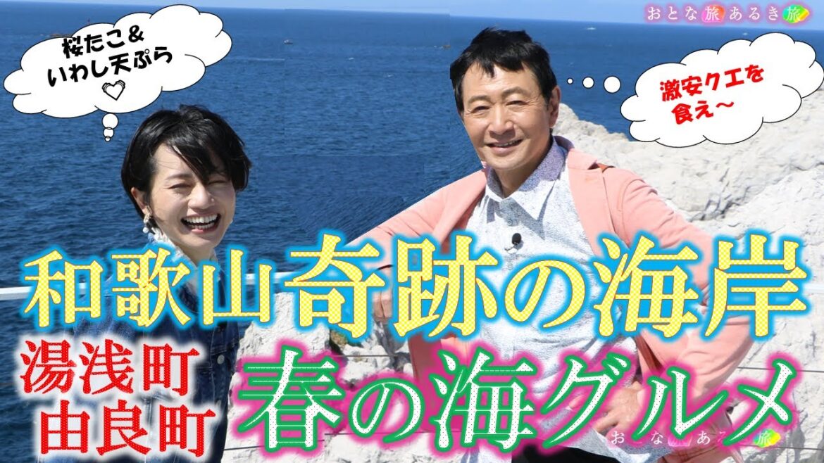 「春の和歌山の海 由良町・湯浅町~奇跡の海岸線と㊙美味いもん」#おとな旅あるき旅 #traveljapan #wakayama #三田村邦彦 #斉藤雪乃 #白崎海洋公園 #鍾乳洞 「春の和歌山の海 由良町・湯浅町~奇跡の海岸線と㊙美味いもん」#おとな旅あるき旅 #traveljapan #wakayama #三田村邦彦 #斉藤雪乃 #白崎海洋公園 #鍾乳洞