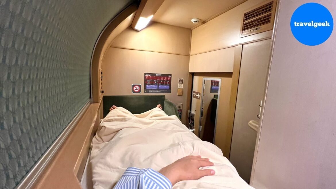 Trying Japan's Sleeping-Pod Night Train from Osaka to Tokyo | Sunrise Express