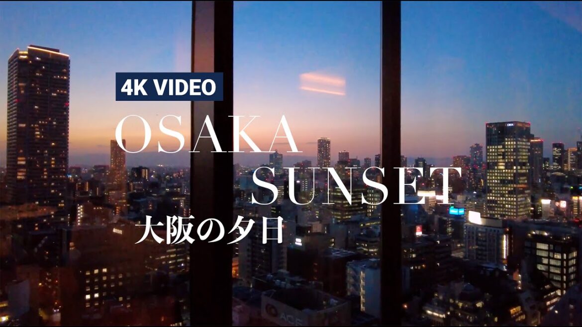 [4K] Osaka Sunset: Panoramic City View at the Suite in W Hotel #4k