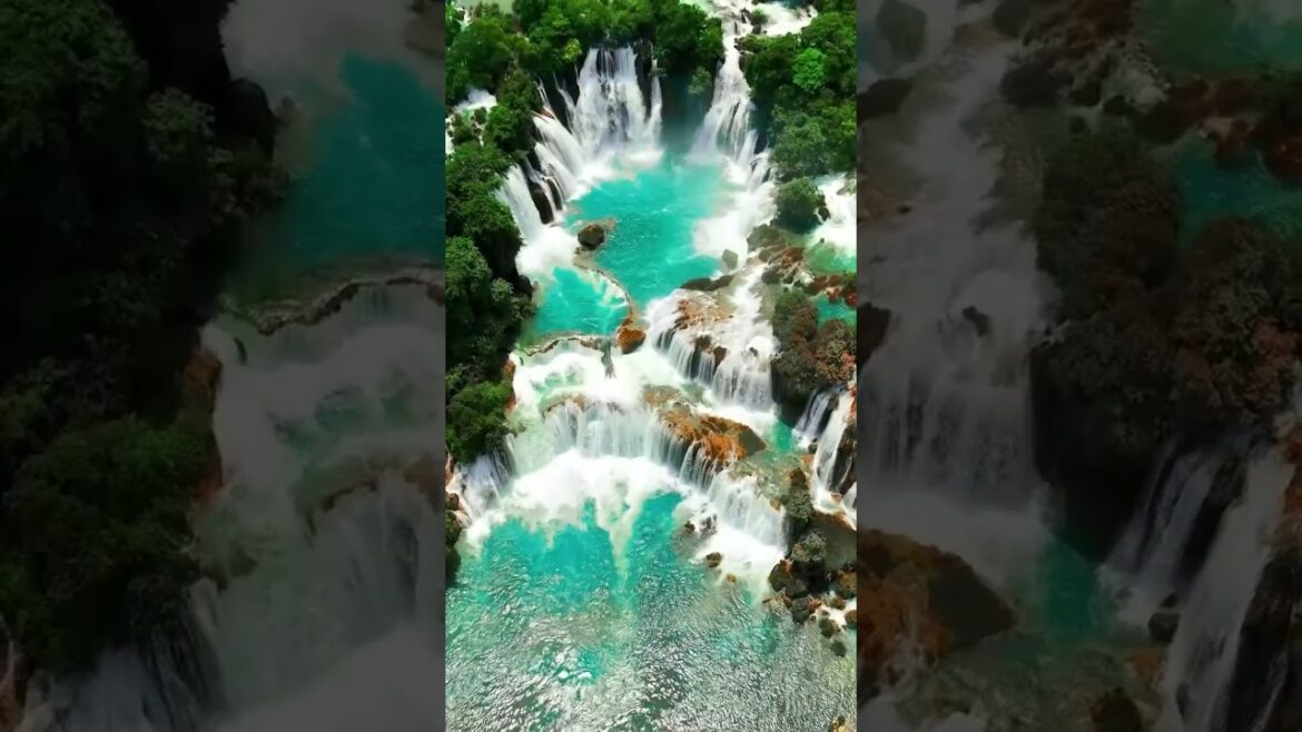 Beautiful Waterfall droneshot. #short #shorts #travel #trending #youtubeshorts #youtube
