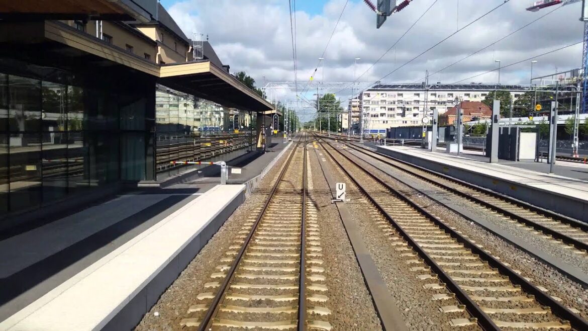 [4K] Train Driver's Cab View - Uppsala Sweden. Part 1/2