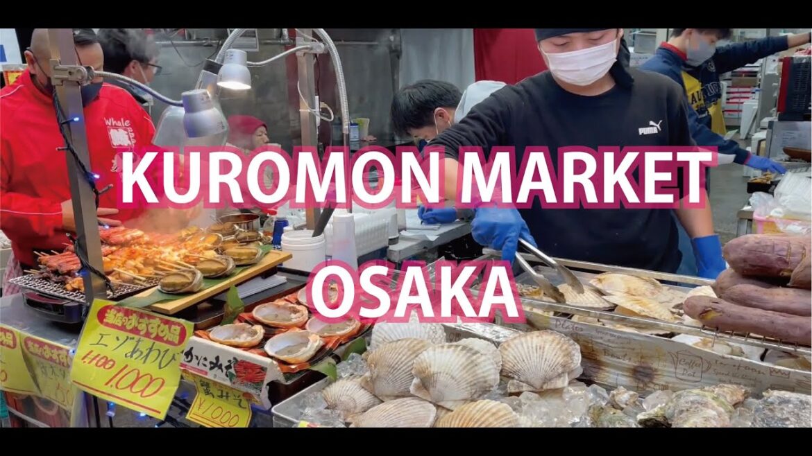 Kuromon Market in Osaka city