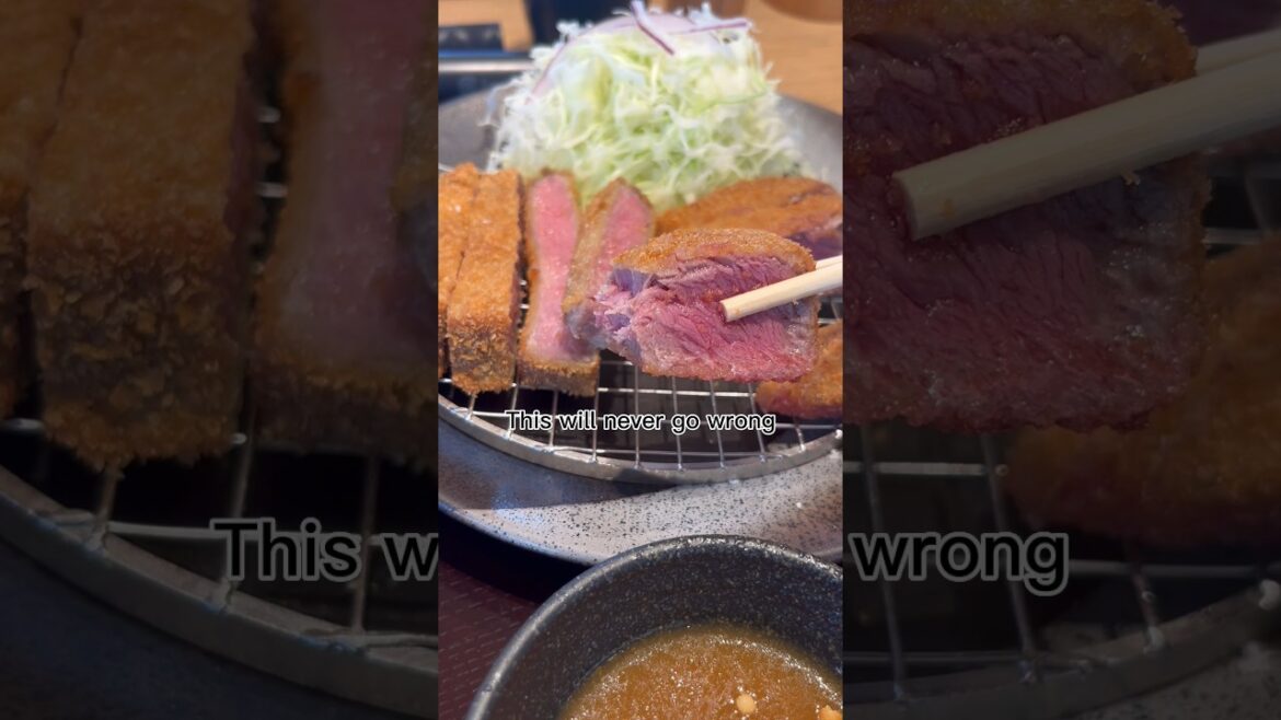 Japan Travel: Gyukatsu Food Review #review #travel #japan #food #shorts #food #beef #delicious