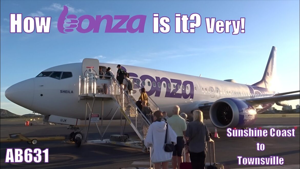 Flying on Australia's NEWEST Airline! | BONZA Trip Report | Sunshine Coast - Townsville | AB631
