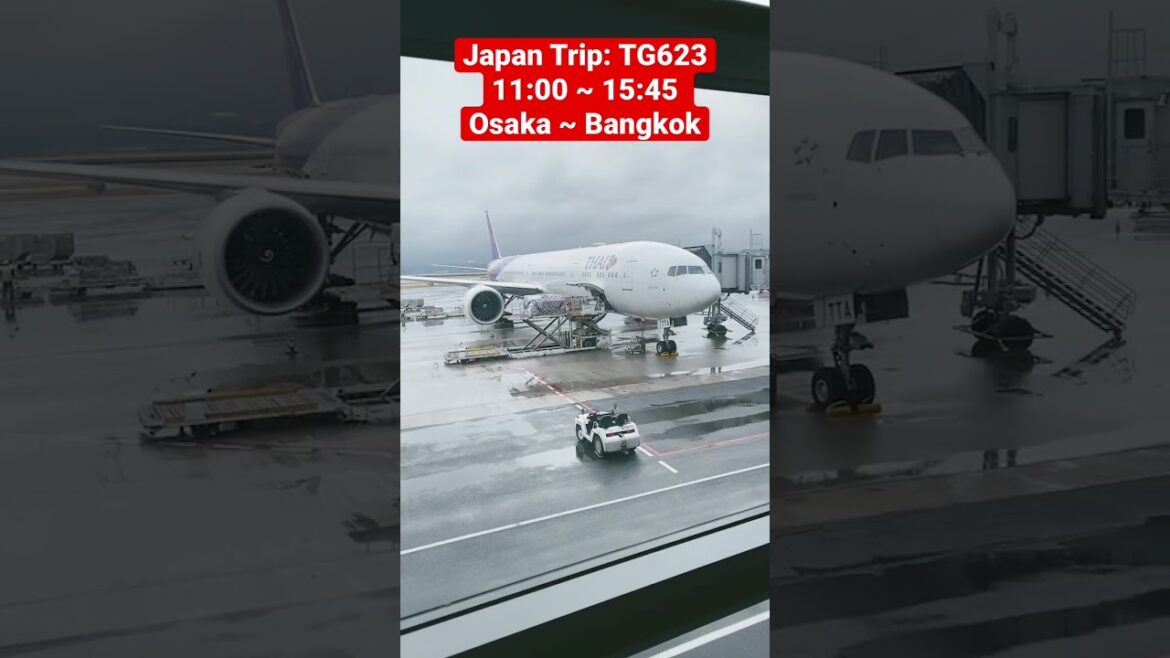 Japan Trip: TG623 11:00 ~ 15:45 Osaka to Bangkok