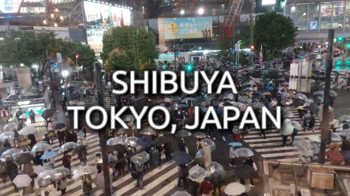 [4K] Rainy Night Walk Around Shibuya | Tokyo, Japan (April 2023)
