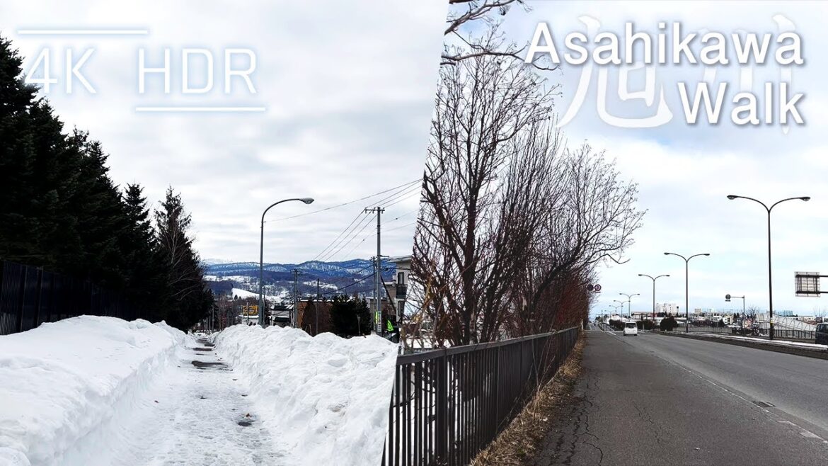 Contemplative Stroll through Winter Cityscape in Asahikawa, Hokkaido, Japan | 4K HDR Contemplative Stroll through Winter Cityscape in Asahikawa, Hokkaido, Japan | 4K HDR