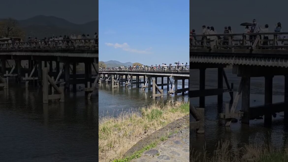 The famous Togetsu-Kyo Bridge Kyoto Japan