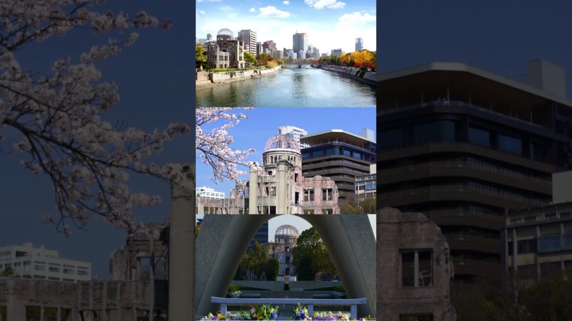 Hiroshima's Heart: Dome, Memorial & River | Triple View #Shorts
