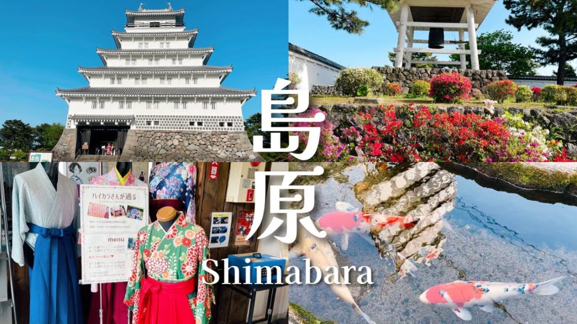 春の島原日帰り旅🌸島原城のツツジと藤｜かんざらし｜具雑煮［Trip vlog］Shimabara one day trip in spring / NAGASAKI JAPAN