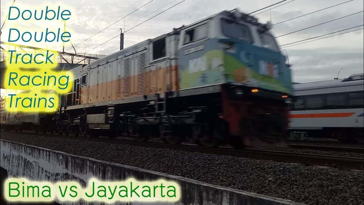 Gaspol Ngebut Lagi! Duel Kereta Api Bima Spesial Livery Lebaran vs KA Jayakarta Premium Di Cakung