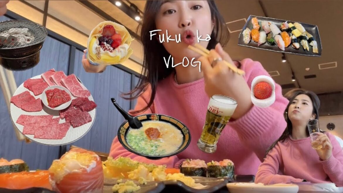 [purin_VLOG] 식도락 강행군 3박 4일 후쿠오카 여행🇯🇵 Ep.2 유후인에서 하카타로 / 하카타 맛집 / 하카타 토요이치 / 니쿠이치 / 유후인 료칸 / 누루카와 온센
