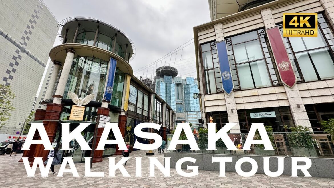 [4K] AKASAKA Tokyo 💛 Walking Tour / 赤坂 赤坂サカス TBS 豊川稲荷 赤坂見附 散歩