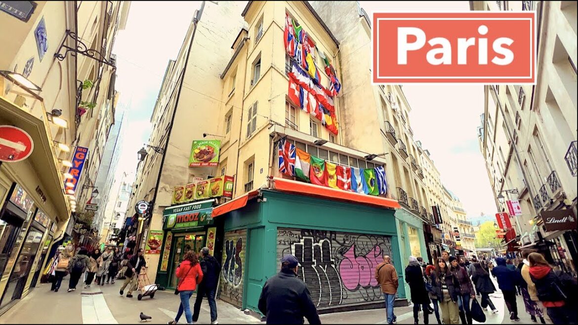 Paris France, HDR walking in Paris - April 20, 2023 - 4K HDR 60fps