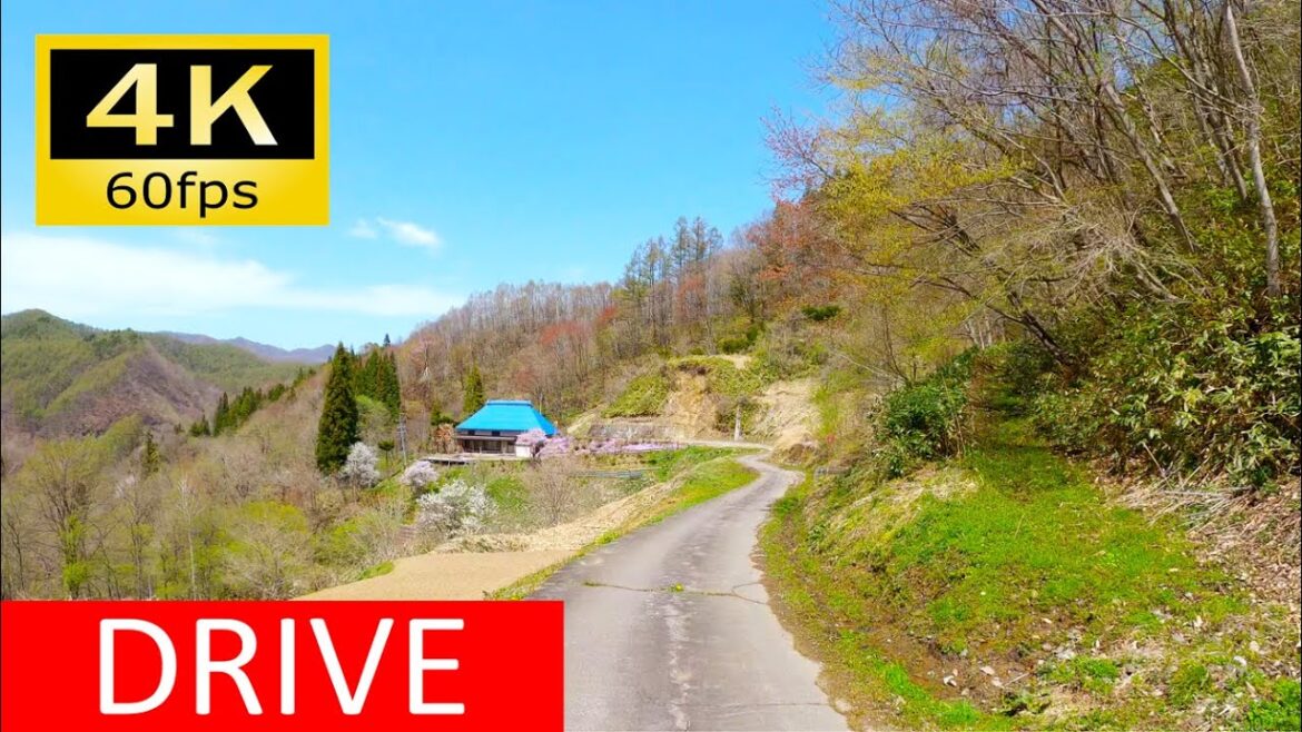【Driving in Japan】Ogawa Village/Nagano City Municipal Route: Takafu - Kinasa（車載動画 小川村道/長野市道） [4K]