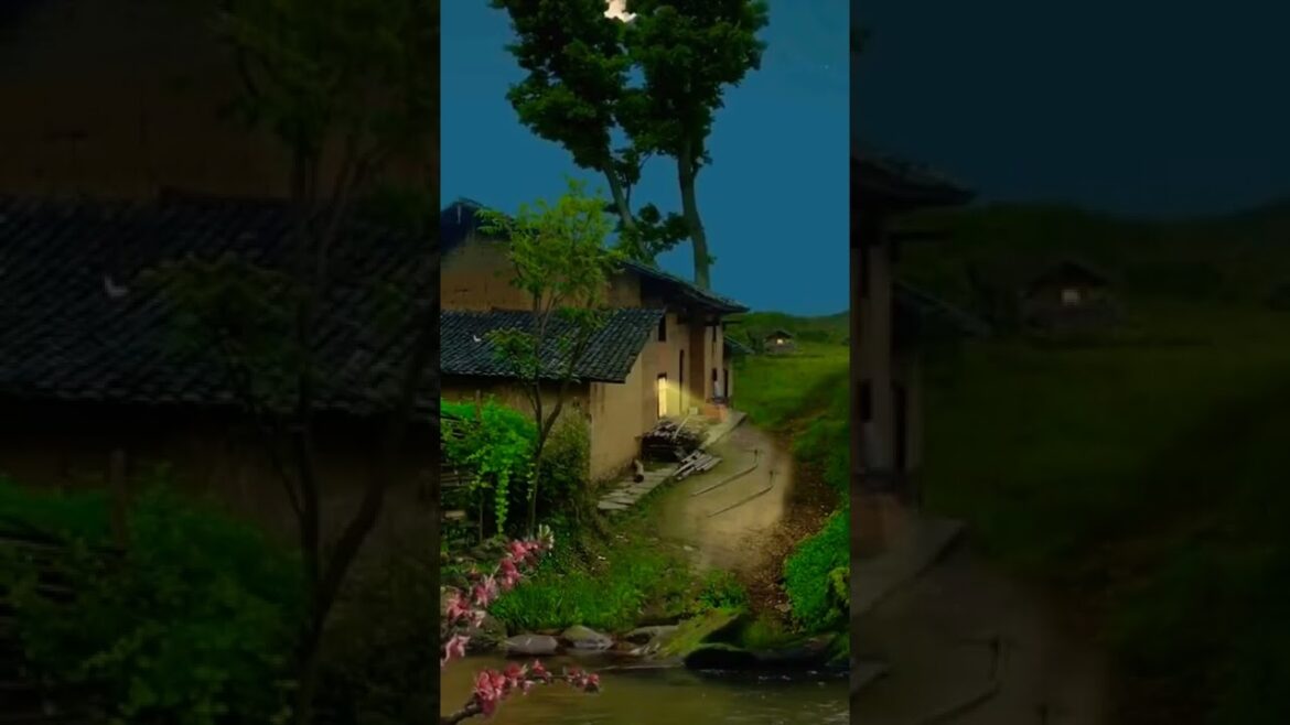 Evening Bliss In a Japanese Village 😍 #evening #japanese #village #japan