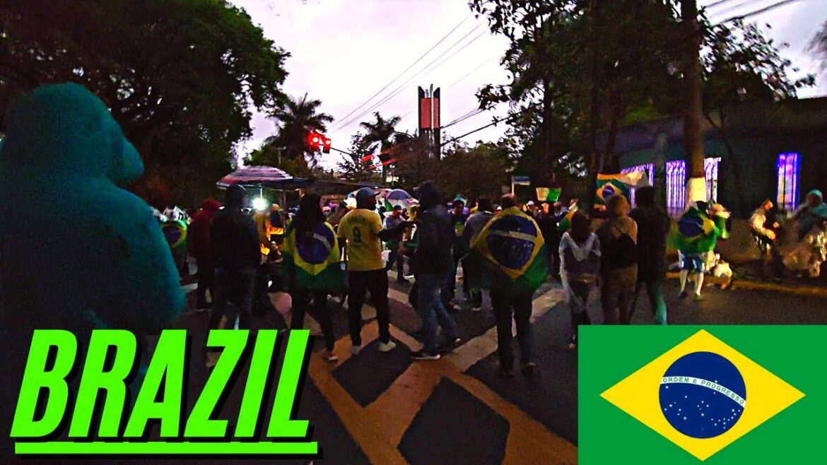 🇧🇷 Sao Paulo Brazil Walking Tour At Night | Ibirapuera Park