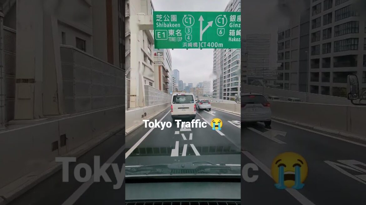 Stuck driving in Tokyo traffic #japan #travel #japanget #keicar #shorts #car #driving
