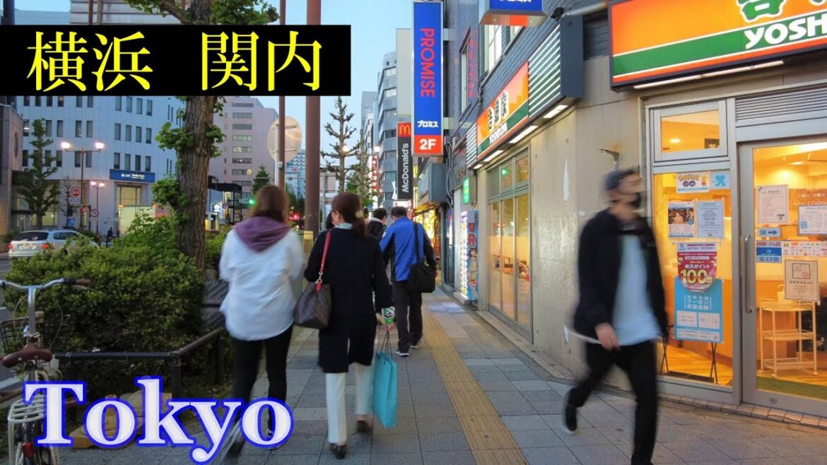 横浜・関内　Tokyo Evening Walking ✨4K　Yokohama Kannai　Shopping Streets　Japan🎧HQ Binaural　（横浜市・中区）　睡眠用・東京散歩