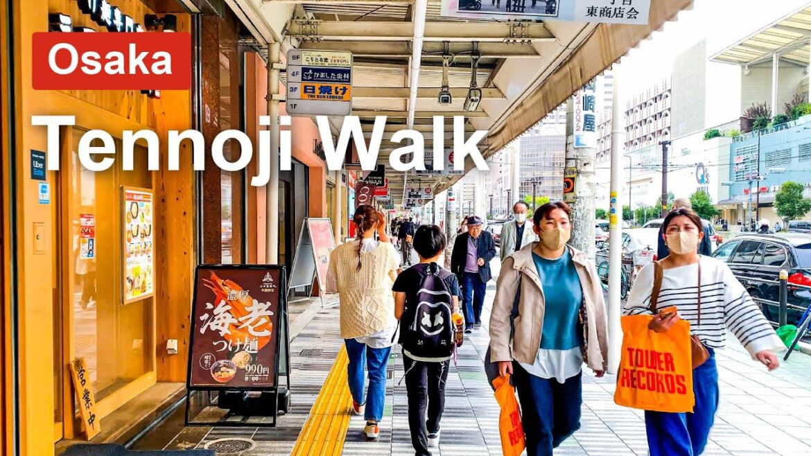 【Osaka 💖】Walk Japan - Daytime Tennoji Walk【4K】오사카 โอซาก้า