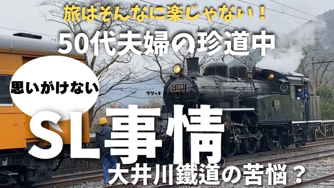 【週末だけの夫婦旅】大井川の蒸気機関車に乗車してみました。いつも運転する側の旦那様も今回はゆったり旅・・と思いきや！【週末旅行】【夫婦の日常会話】