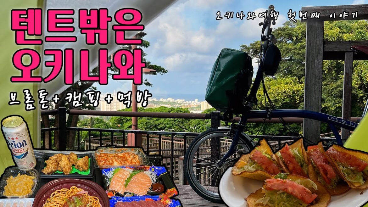 텐트 밖은 오키나와 | 브롬톤 타고 오키나와 캠핑 | 일본 캠핑장 | 타코 전문점 멕시코 | 오키나와 솔로 여행