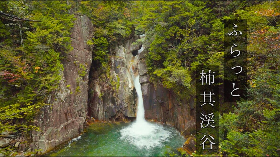 【美しいエメラルドグリーンの滝壺】柿其渓谷 (長野県)/Kakizore Valley (Nagano, Japan)